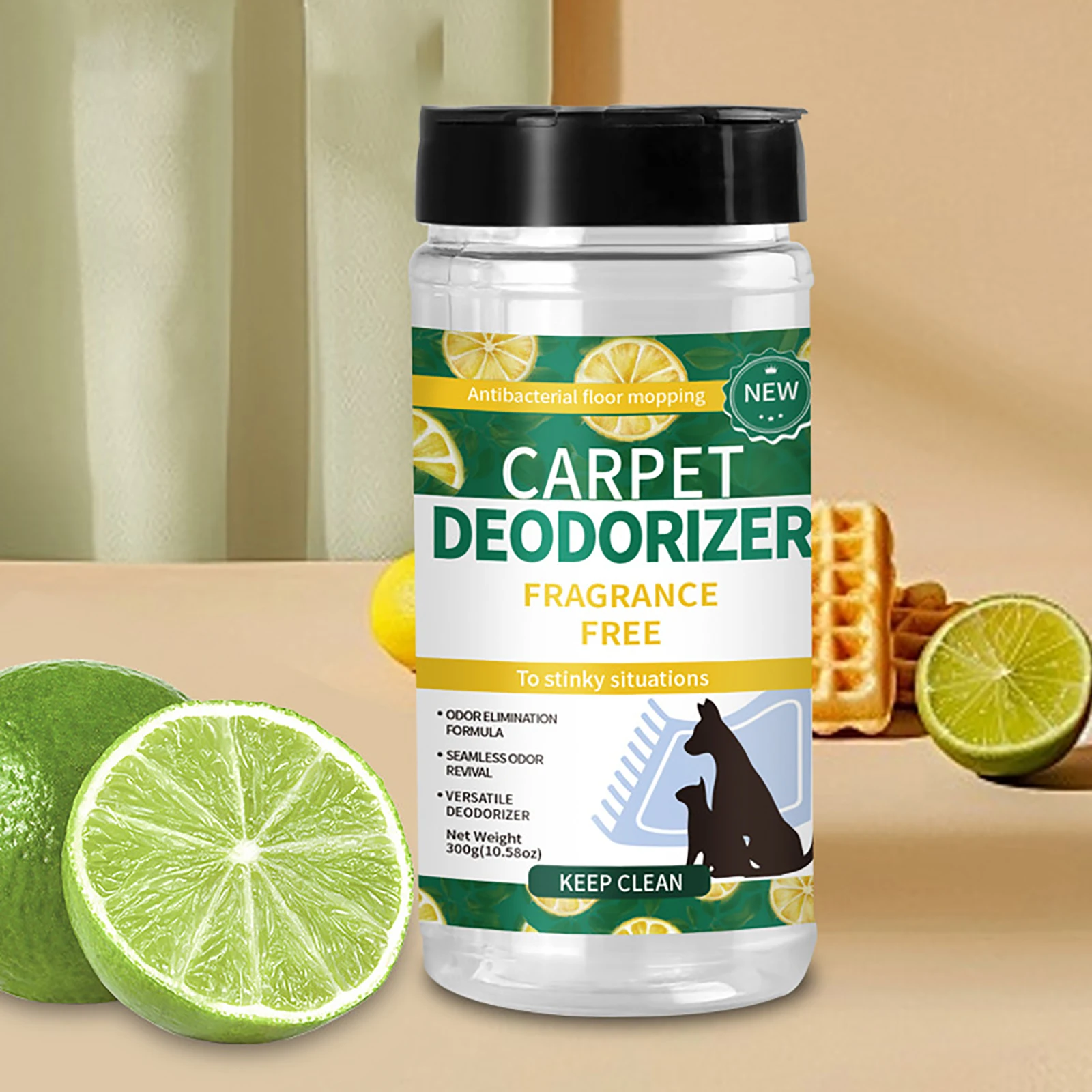 Carpet Odor Eliminator Safe Fragrance-Free Pet Carpet Deodorizer Cat and Dog Odor Neutralizer Fresh Scent Powder for Pet Areas