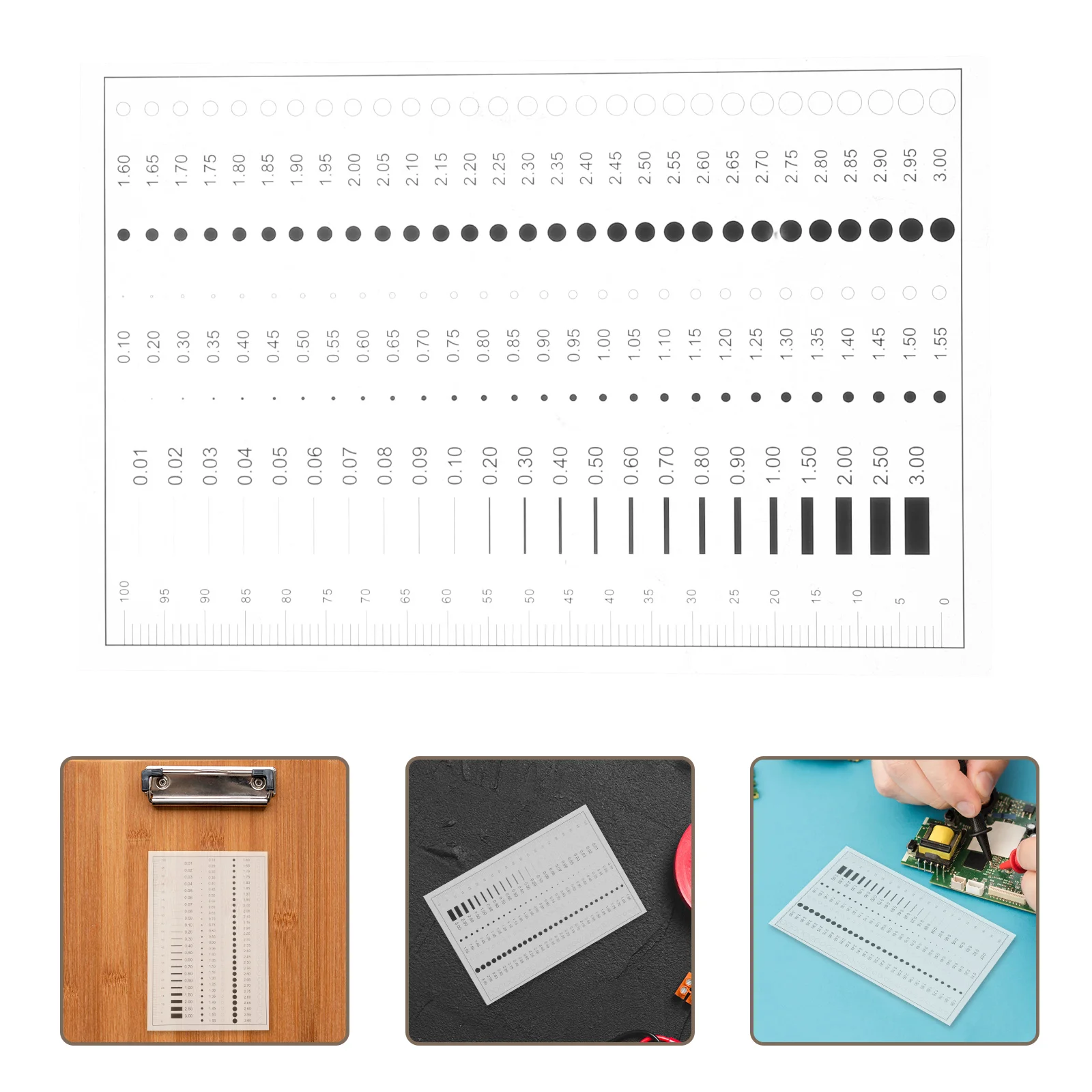 High Precision Flaw Detection Gauge Line Width Defect Width Defect Tool Line Measuring Ruler For Defects
