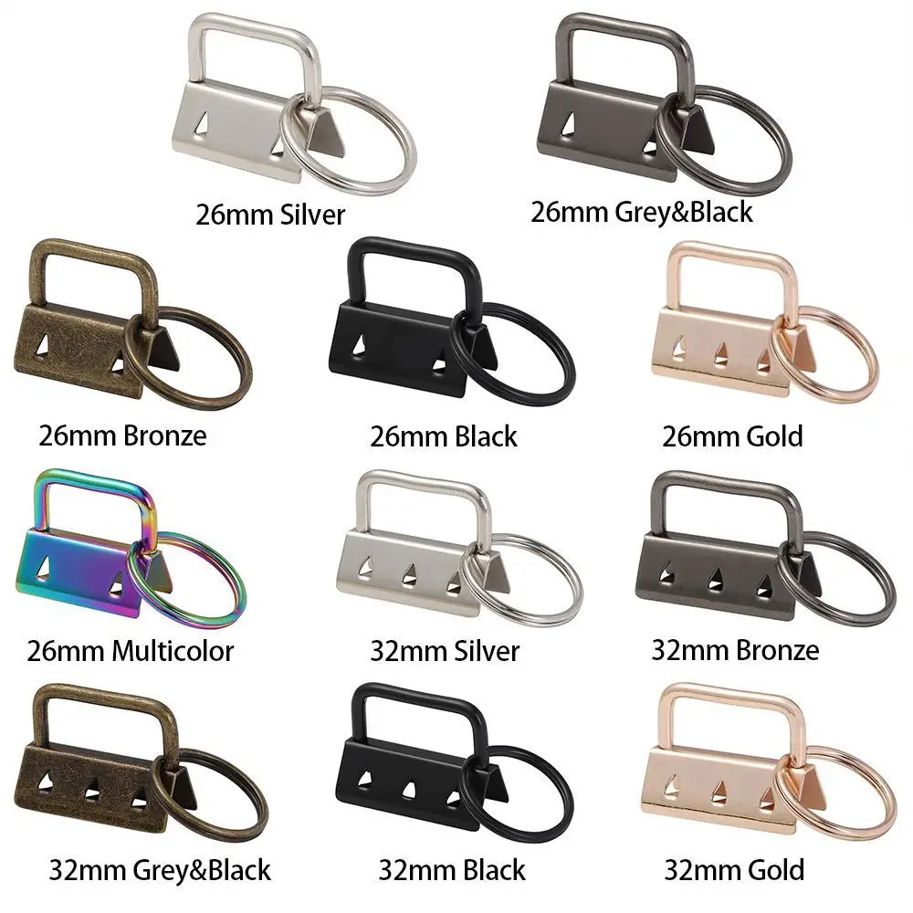 30 Piezas Hardware Para Llavero Y Pulsera: Clips De 25mm En Oro, Plata Y Negro Para Manualidades DIY