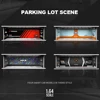 1:64 Scale Diorama Car Garage Model Assemble LED Lighting Car Parking Lot Backdrop Display Scene Model Toy Collection Gift 3