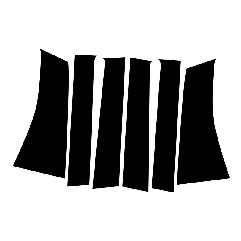 글로스 블랙 자동차 문짝 창 트림 기둥 포스트 장식 커버 트림, 미쓰비시 파제로 스포츠 몬테로 스포츠 자동차 스티커, 6 개