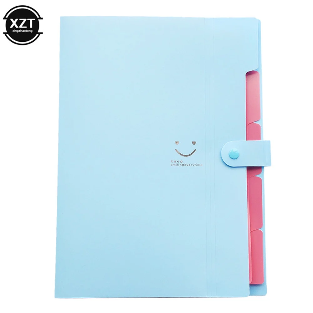 Colorful 5-Layer A4 Document Organizer for School, Office, and Stationery Supplies