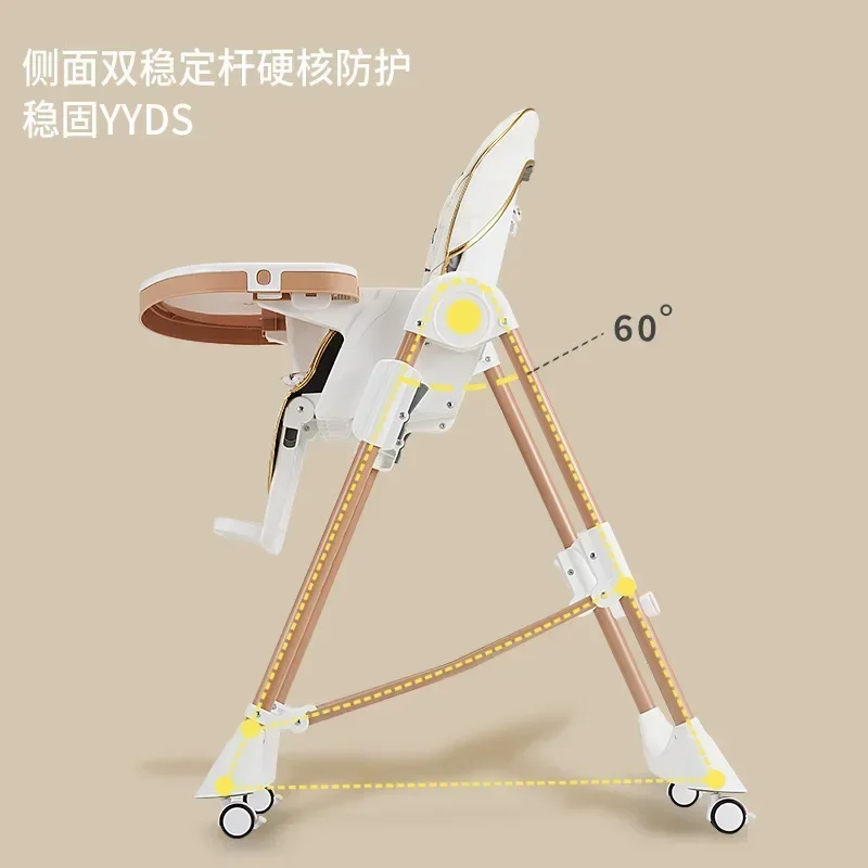Bold Children's Dining Chair Multi functional Baby Dining Chair Home Foldable Portable Baby Growth Plastic Table