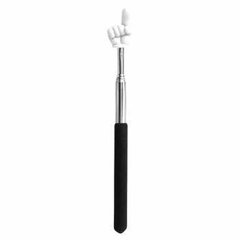 Forniture per ufficio scolastico Puntatore didattico in acciaio Asta telescopica Design con le dita Bastone didattico Strumenti per bastoncini per la lettura delle dita