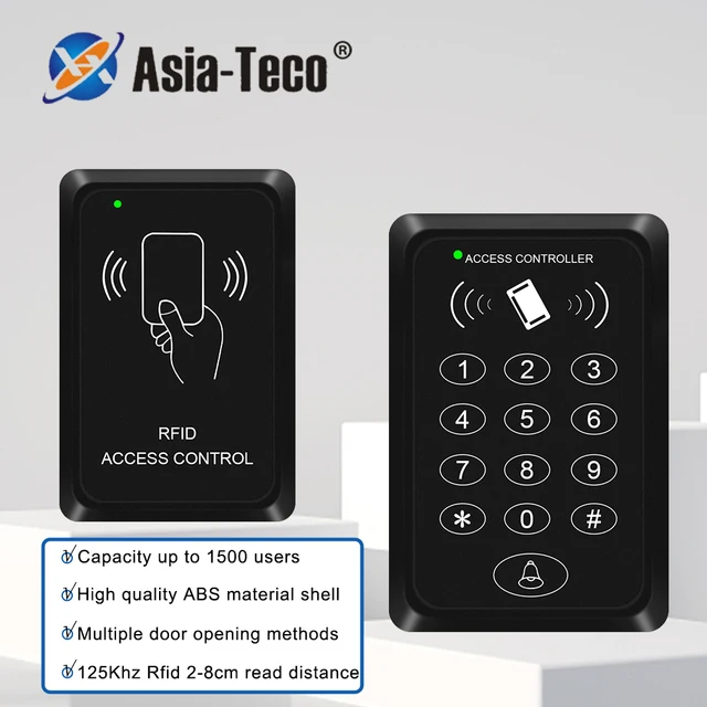 RFID Keyboard for Access Control System Waterproof Keypad Cover Outdoor 10pcs EM4100/TK4100 Keyfobs Door Opener for Lock System 1
