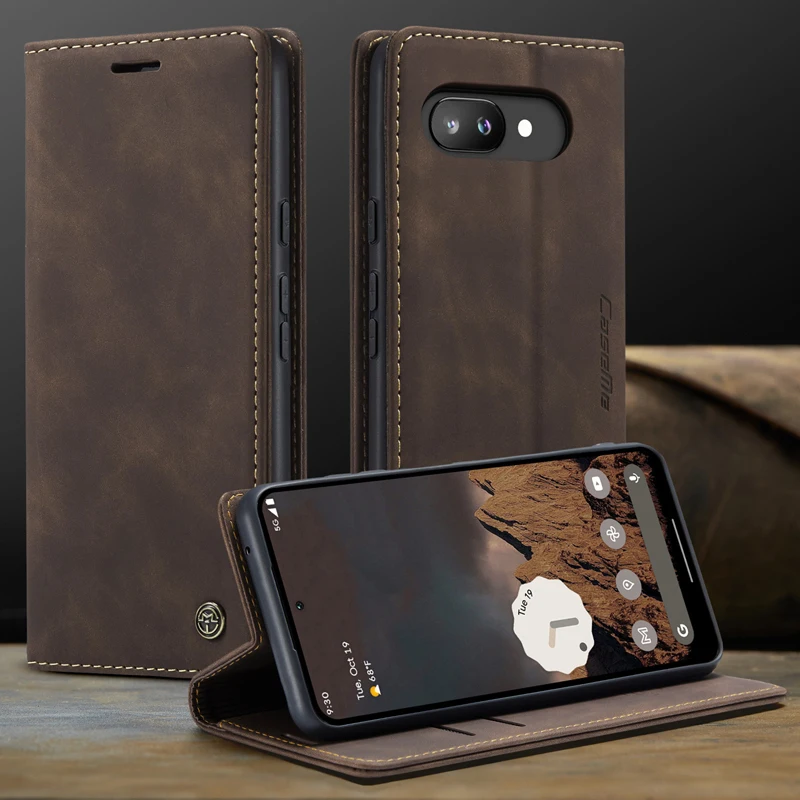 Luxury Flip Retro PU Leather Wallet Phone Case with Card Slots and Dropproof Protection