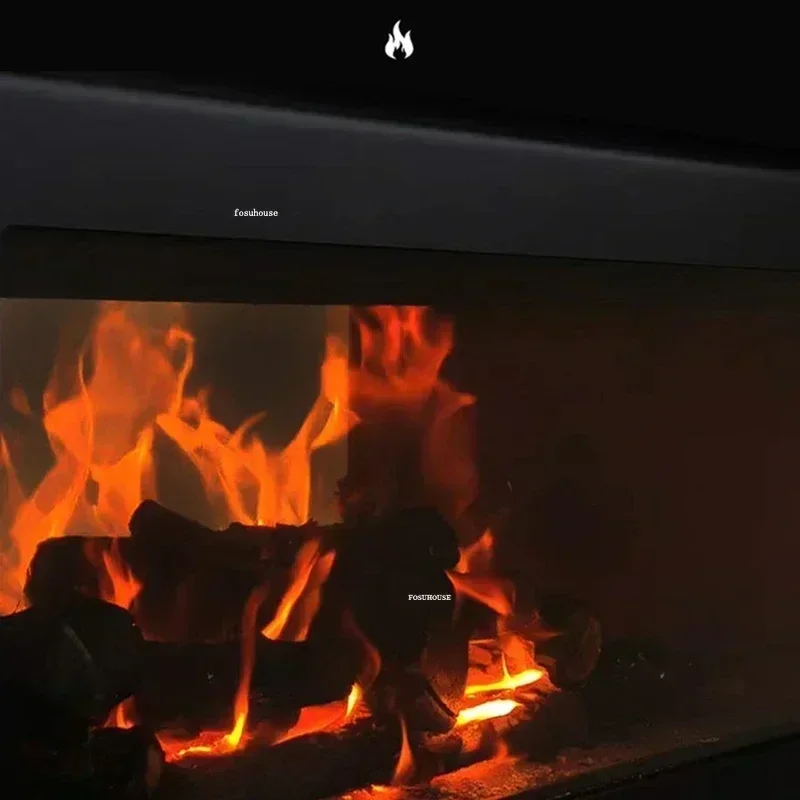 Wood Stove Iron Decor Indoor Fireplace European Real Fire Fireplaces Home Living Room American Villa Suburban Rural Heating