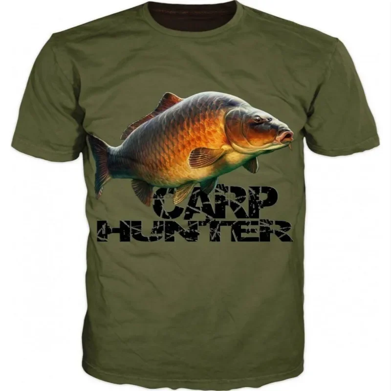 

Men's and women's 3D fish print T-shirt casual sports breathable home short-sleeved S-6XL 2024 summer