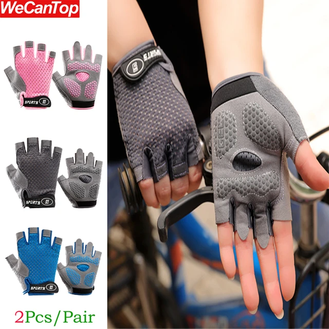 1Pair Kids Half Finger Cycling Gloves Non-Slip Fingerless Adjustable Mitten  Shock-Absorbing Gloves for Boys Girls Fishing Biking - AliExpress