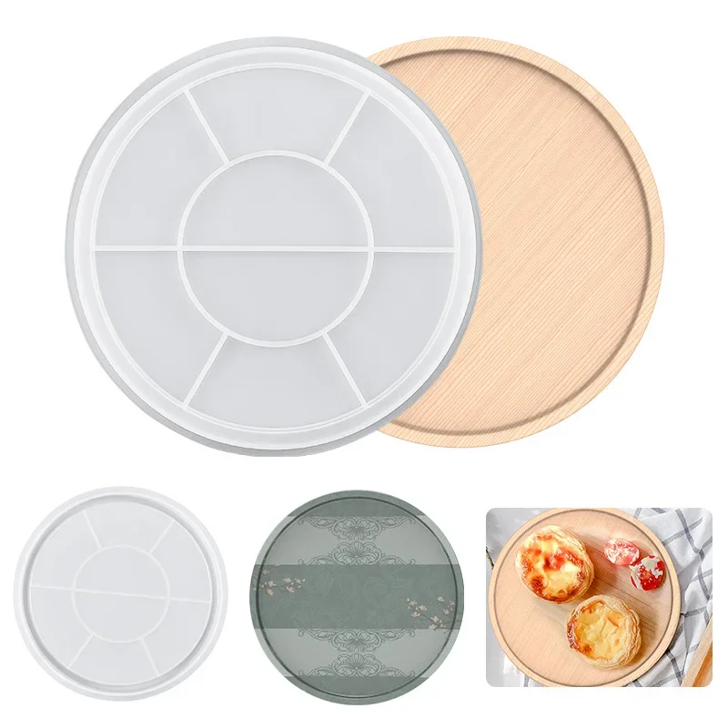 Silicone Mold 1pc Round for Fruit Tray DIY Dessert Storage and Jewelry