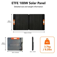 Panneau solaire portable, plusieurs puissances disponibles : 80W/E100/E200/P300/P400/E420, pour camping, camping-car et utilisation en extérieur. 3