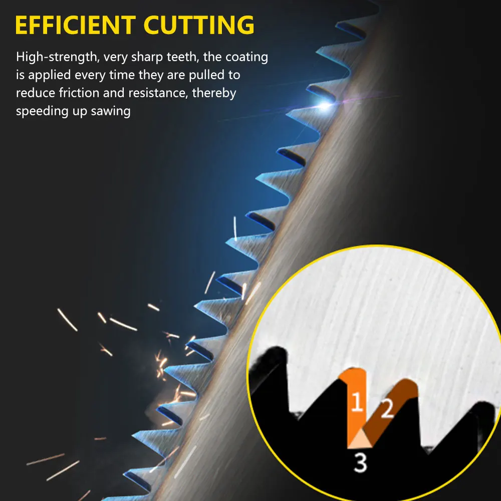 Folding Saw Gardening Pruning Saw folding saw Portable Camping Outdoor Survival Cutting Trimming Tool 65# Steel Sharp Teeth 150 mm