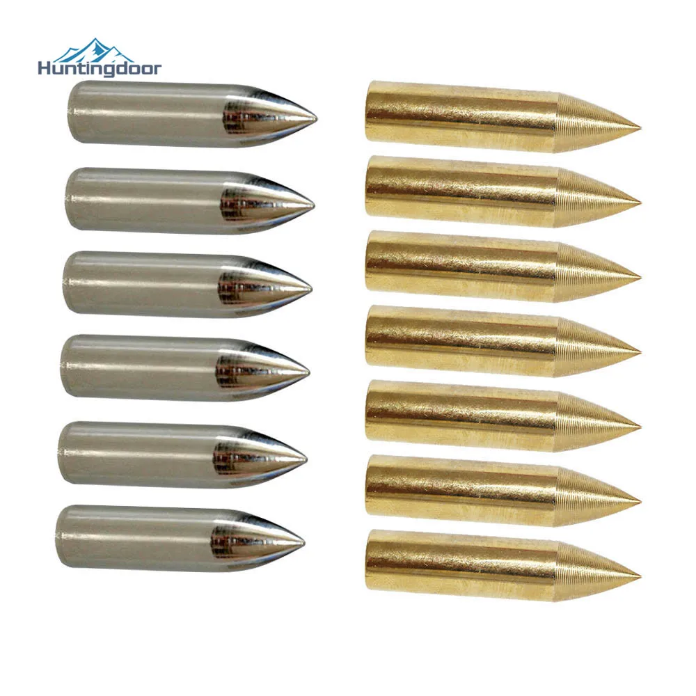 

6PCS Coppering Gold Basic Exercise Arrowhead Shooting Broadhead Arrow Head Tip Points Beginner for Wood/Bamboo Arrow Traditional