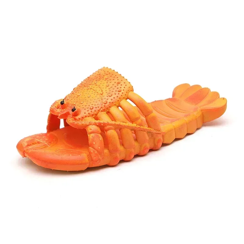 Summer Men's and Women's Fashionable Lobster Slippers Funny Parent-child Crayfish Beach Slippers summer slippers