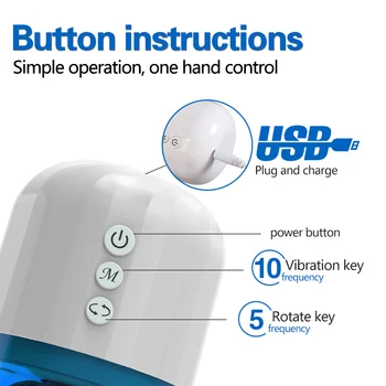 Automatic rotary vibrator for adult male masturbation suction airplane cup penis trainer 성인용품 오나홀 vagina sex toys секс кукла