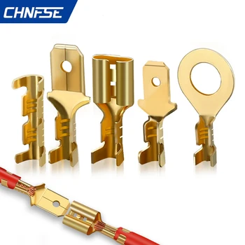 50 ชิ้น/ล็อต 2.8/4.8/6.3 มม.OT m3 m4 m5 m6 หญิงและชาย CRIMP ขั้วต่อทองรถลําโพงไฟฟ้าตัวเชื่อมต่อสายไฟชุด 1