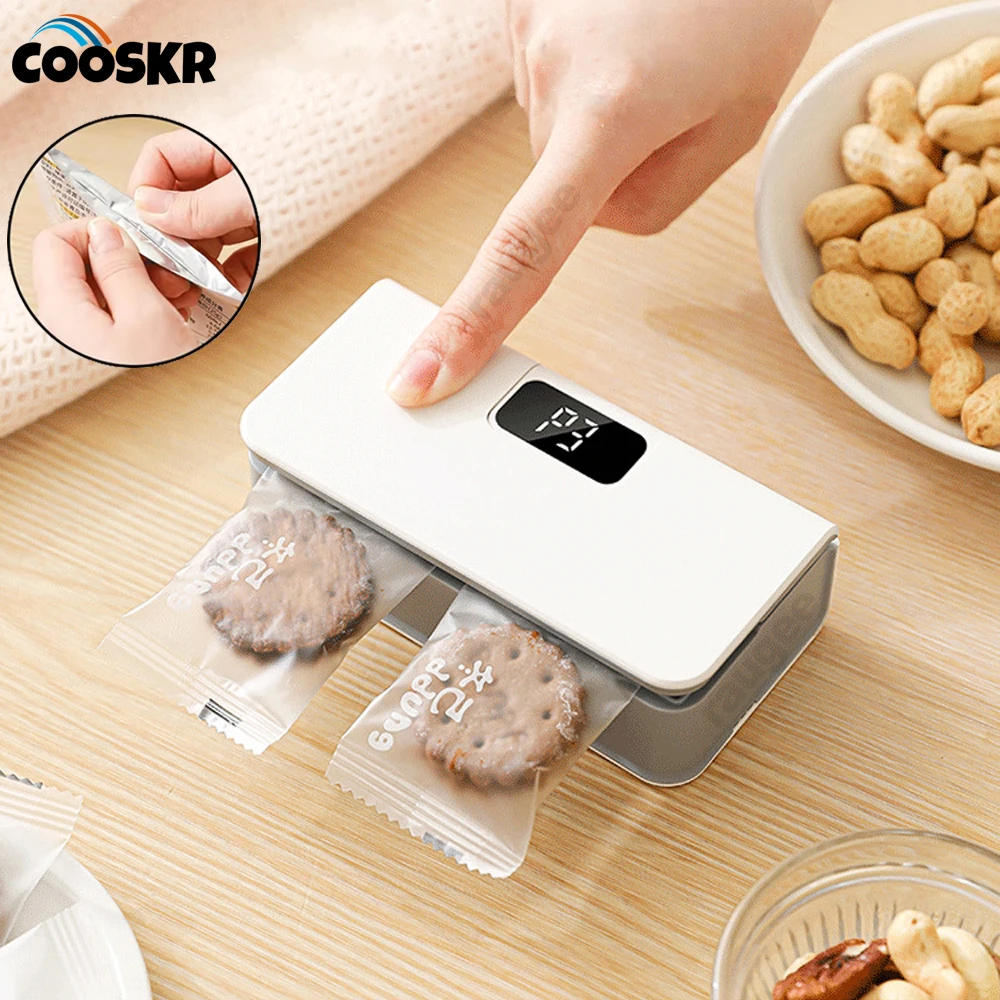 2 in1 Mini Plastic Bags Sealer Heat Heat Bag Sealing Machine Portable Package Sealer Handheld Food Packaging