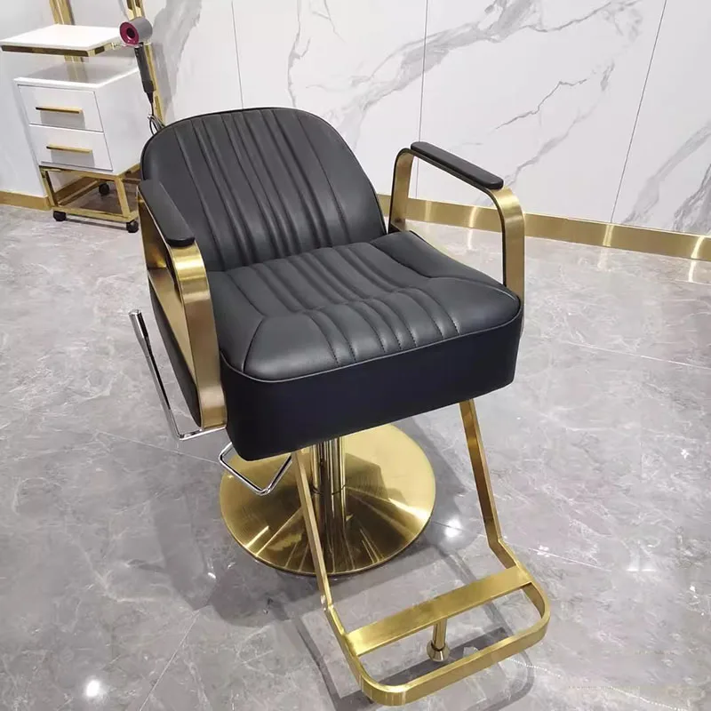 Swivel Barber Chairs Hair Facial Ergonomic Stool Beauty Chair Metal Esthetician Cosmetic Silla De Barbero Salon Equipment