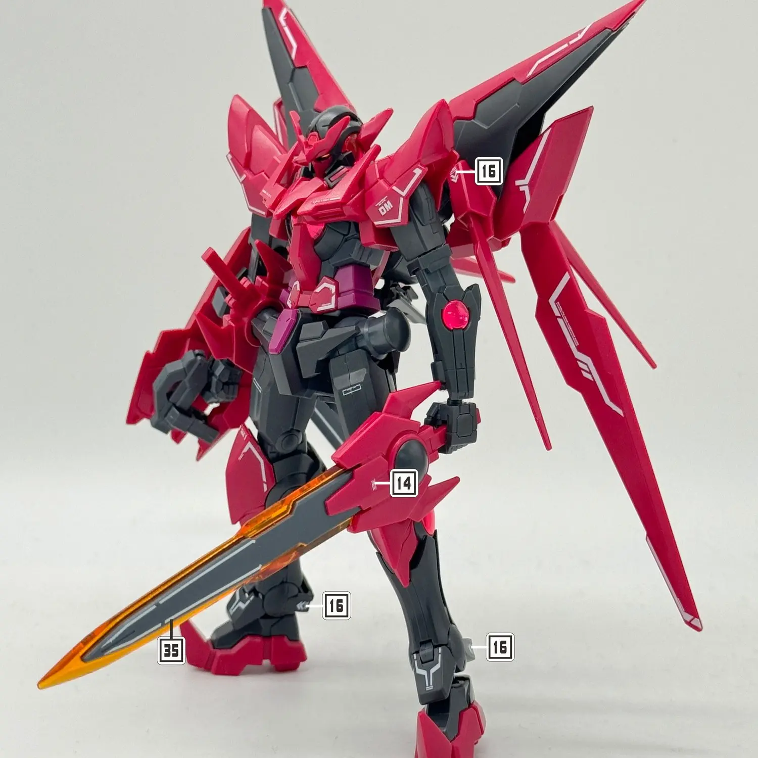 마스터 데칼 H150 HGBF 1/144 빌드 파이터 건담 엑시아 다크 매터 DIY 모델용 형광 고정밀 워터슬라이드 데칼