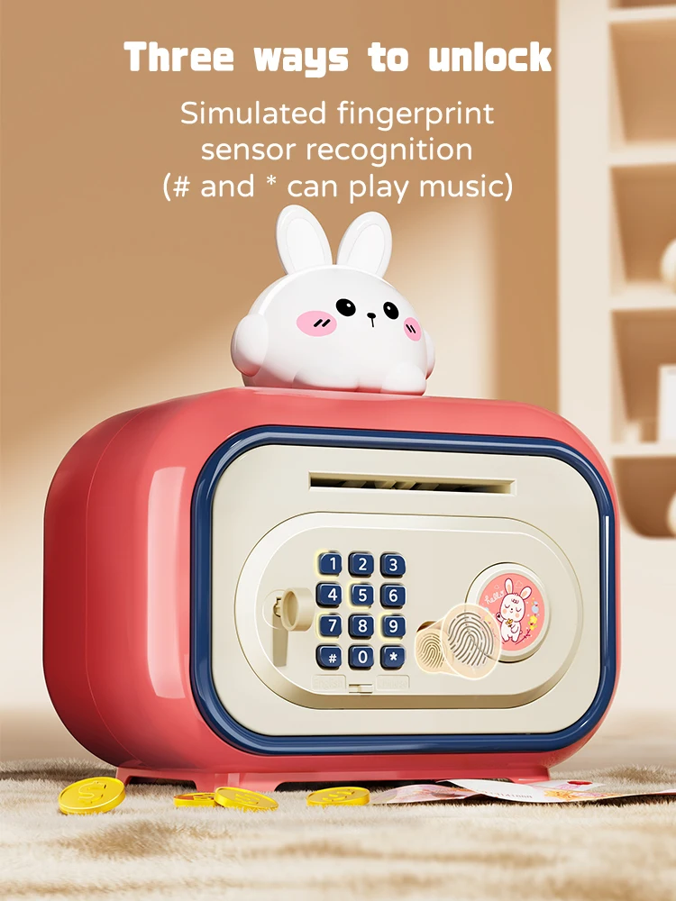 Kids Electronic Piggy Bank Cash Coin Password Automatic Mini ATM With Music Boy Money Box Education For Children Gifts 3