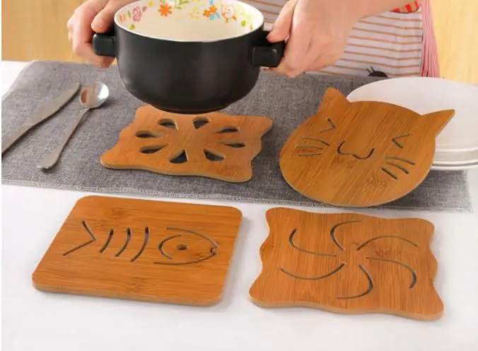 Description Picture 2 of item2 PCS Bamboo Trivet Bamboo Trivet Kitchen Bamboo Hot Pads Trivet Heat Resistant Pads Teapot Trivet Coffee Tea Cup Bowel Holder
