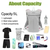 Outdoor Trail Running 5L Ultralight Backpack Hydration Jogging Vest Men Breathable Marathon Bicycle Bag Water Bottle 500ML 2