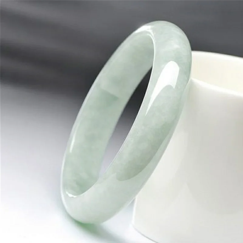 Myanmar Round Bracelet Natural Jade Ice Jade bangle Small Jewelry  Light Green Fashion Accessories Lucky Stone Gift for Mother
