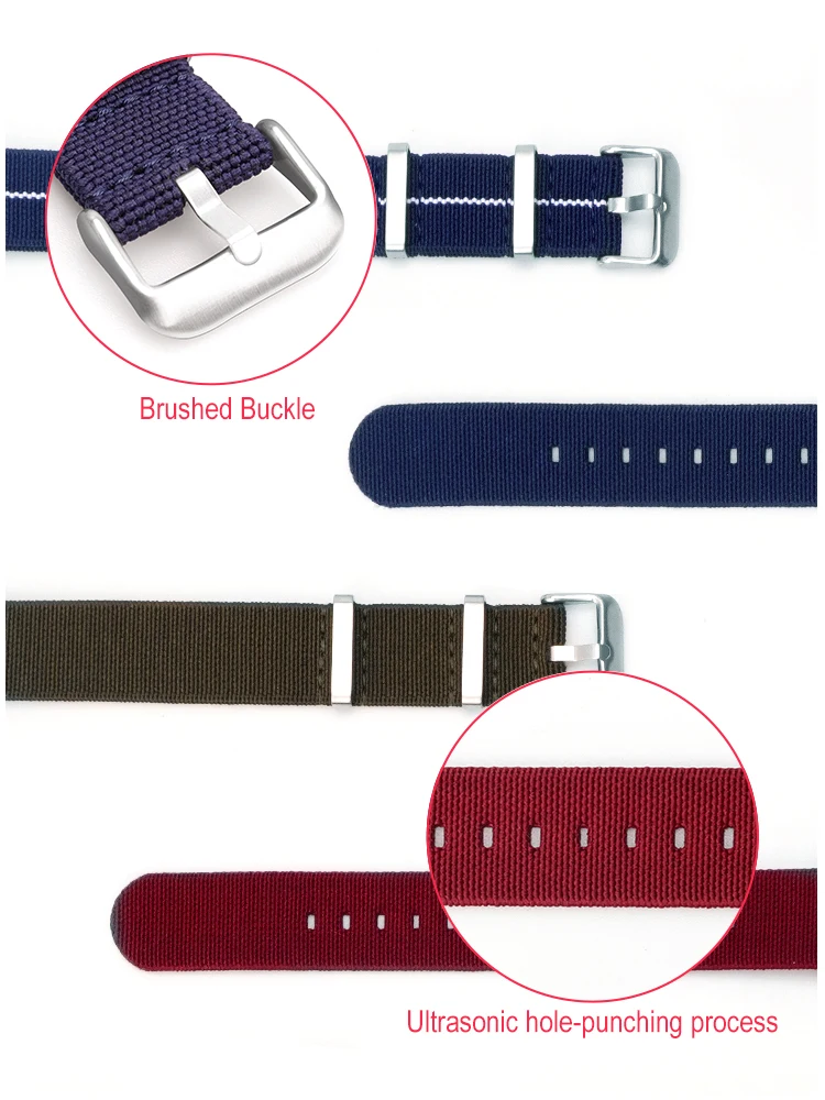 Waterproof Washable Elastic Nylon Outdoor Watchband Strap