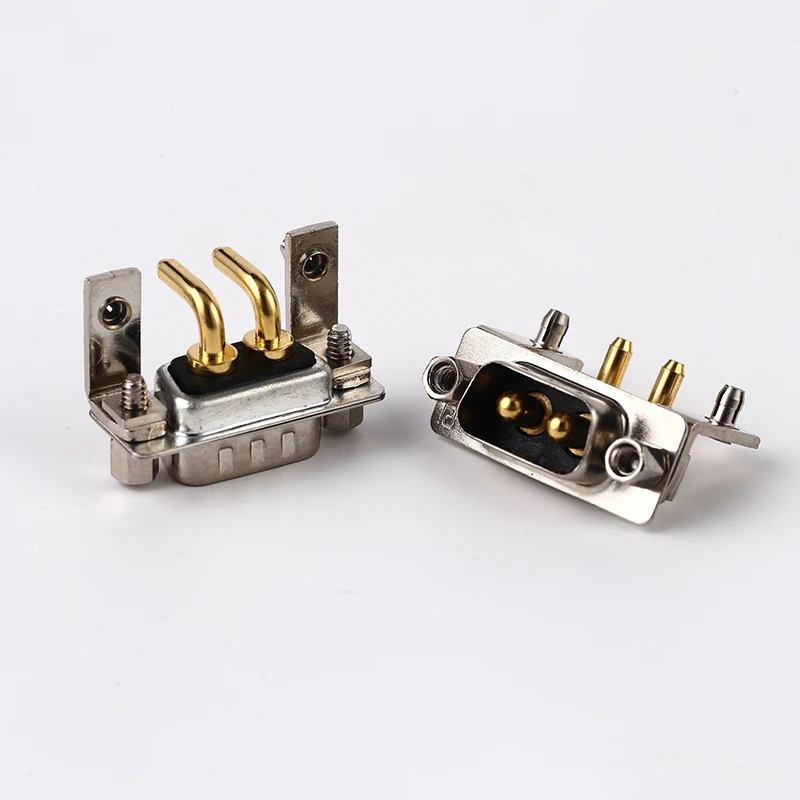 

5Pcs 2W2 Female /Male High Power D-SUB Right Angle Plug Jack With Stand PCB Gold Plated D-SUB-Connector Current Rating=20A