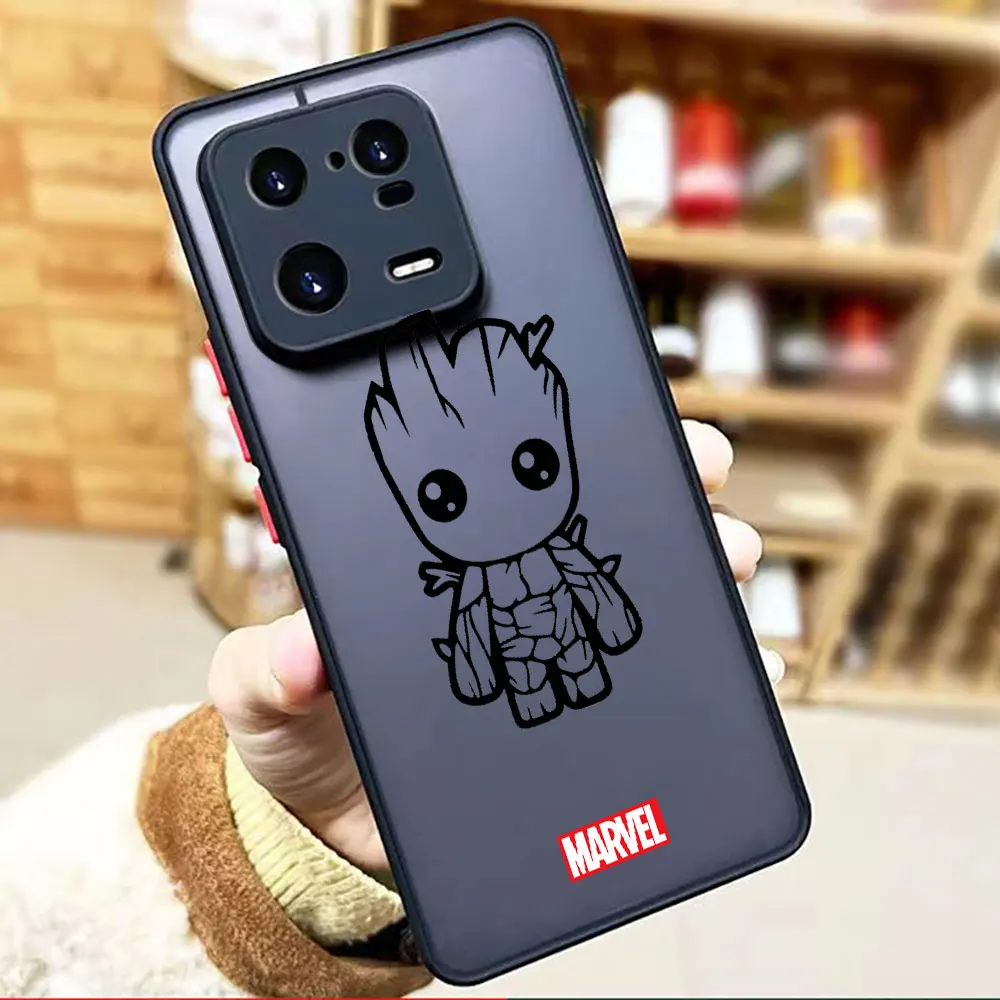 thumbnail image 1 of Funda mate para Xiaomi 13 12 12S 12T 11 11T 10 10T 10S 9 6X 5X PRO LITE 5G Funda Coque Capa Funda Marvel Comics Groot, 1 of 5