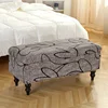1PC Printed Storage Ottoman Cover Elastic Foldable Bedroom Footstool Covers Bench Stool Furniture Protector Footrest Slipcover 3