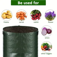 S/M/L Garden Plant Growing Bags PE Vegetable Plant Culture Bag DIY Grow Potatoes Carrots Outdoor Garden Pots 2