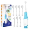 SEAGO Toddler Electric Toothbrushes for Baby Ages 0-3 Years Baby Toothbrush with Smart Timer Soft Brush for Baby with 8 Refills 1