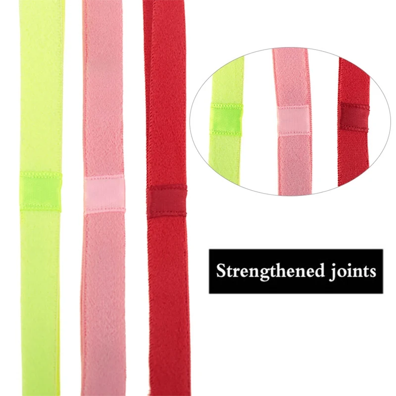 Simple Elastic Headbands Unisex Sports Hairband Non-Slip Silicone Strip Sweat Guide 12Pcs sports hair band,sports headband,yoga hair accessories,sports sweatband
