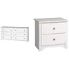 Monterey 6 Drawer Double Dresser and Nightstand Set (White) 1