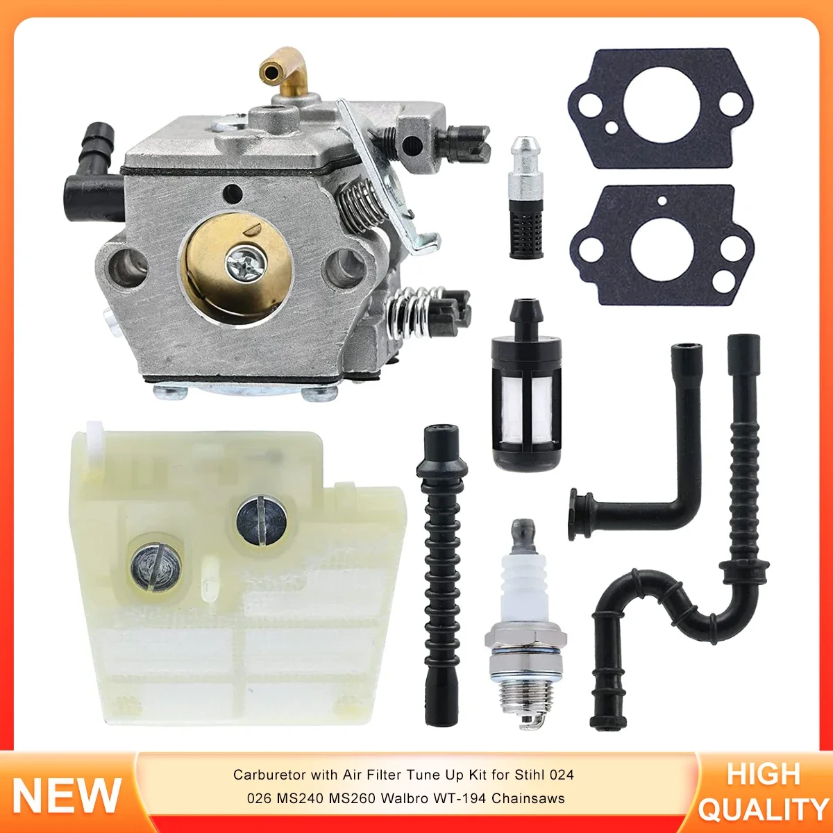 

Карбюратор с воздушным фильтром настройка Комплект для Stihl 024 026 MS240 MS260 Walbro WT-194 бензопилы