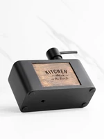 Kitchen Soap Dispenser with Sponge Holder Liquid Hand and Dish Soap Dispenser and Spong Caddy Black and White 5