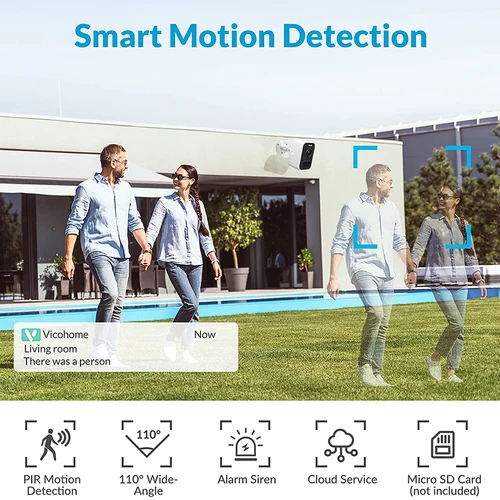 4MP IP WiFi 보안 야외 태양열 카메라 PIR 모션 감지 사이렌 알람 색상 야간 VicoHome APP 스포트라이트 배터리 캠 2