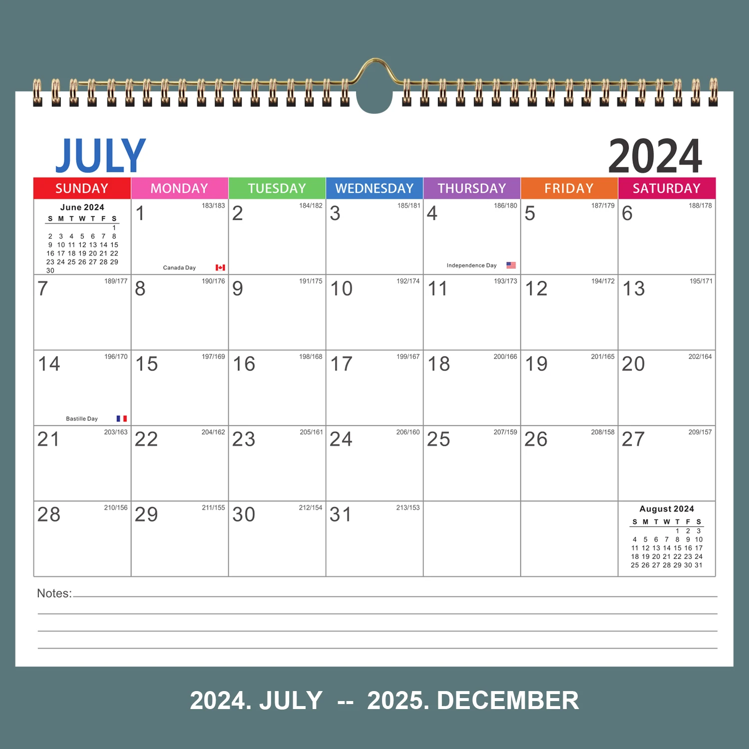 Wall Calendar 1Set 18 Month to View Wall Planner Calendar From July.-Dec. wall calendar,paper wall calendar