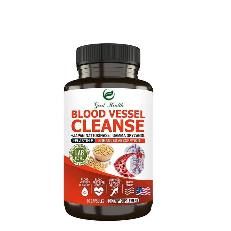 血管クレンジングサプリメント - 吸収、溶解、血液循環を促進 - 柔軟性と弾力性の循環を改善