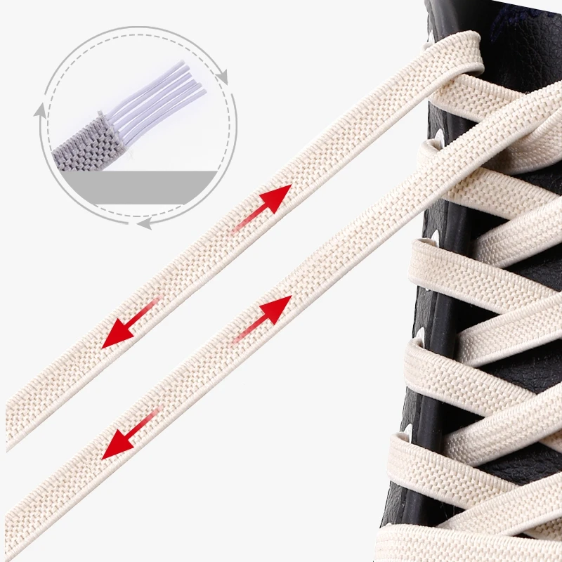 Unisex No-Tie Quick-Release Elastic Shoelaces