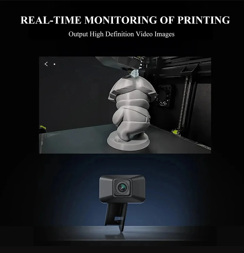 CREALITY AI 카메라 HD 품질 시간 경과 촬영, K1_K1 MAX 3D 프린터 액세서리용 쉬운 설치, K1C/K1/K1 MAX AI 감지