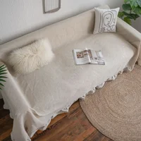 Elegant Multi Functional Couch Chair Cover Thick Retro American Factory Direct Supply Sofa Cover Plain Color Garden Flounces 1