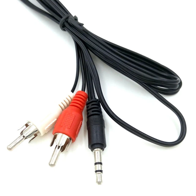 Mini 3.5mm AV 1 into 2 Audio Stereo Aux Cord 2 RCA to 3.5mm Male 3.5 Jack  RCA Aux Cable For Speaker Wire For Car/PC/TV - AliExpress