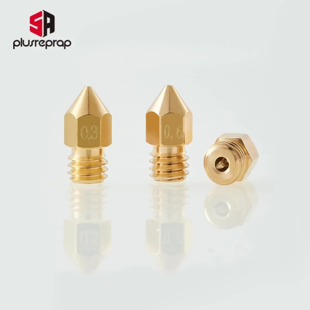5Pcs 1.75Mm/0.1Mm Copper Mk8 Thread Extruder Nozzle For 3D