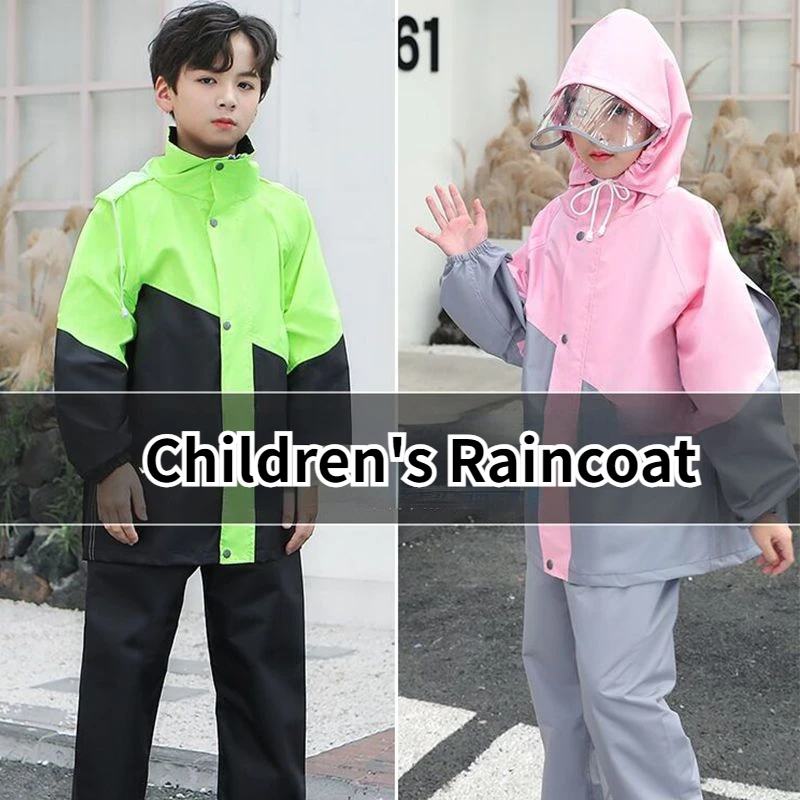 Children's raincoat EVA non disposable raincoat with backpack position school cloak cartoon cycling for boys and girls