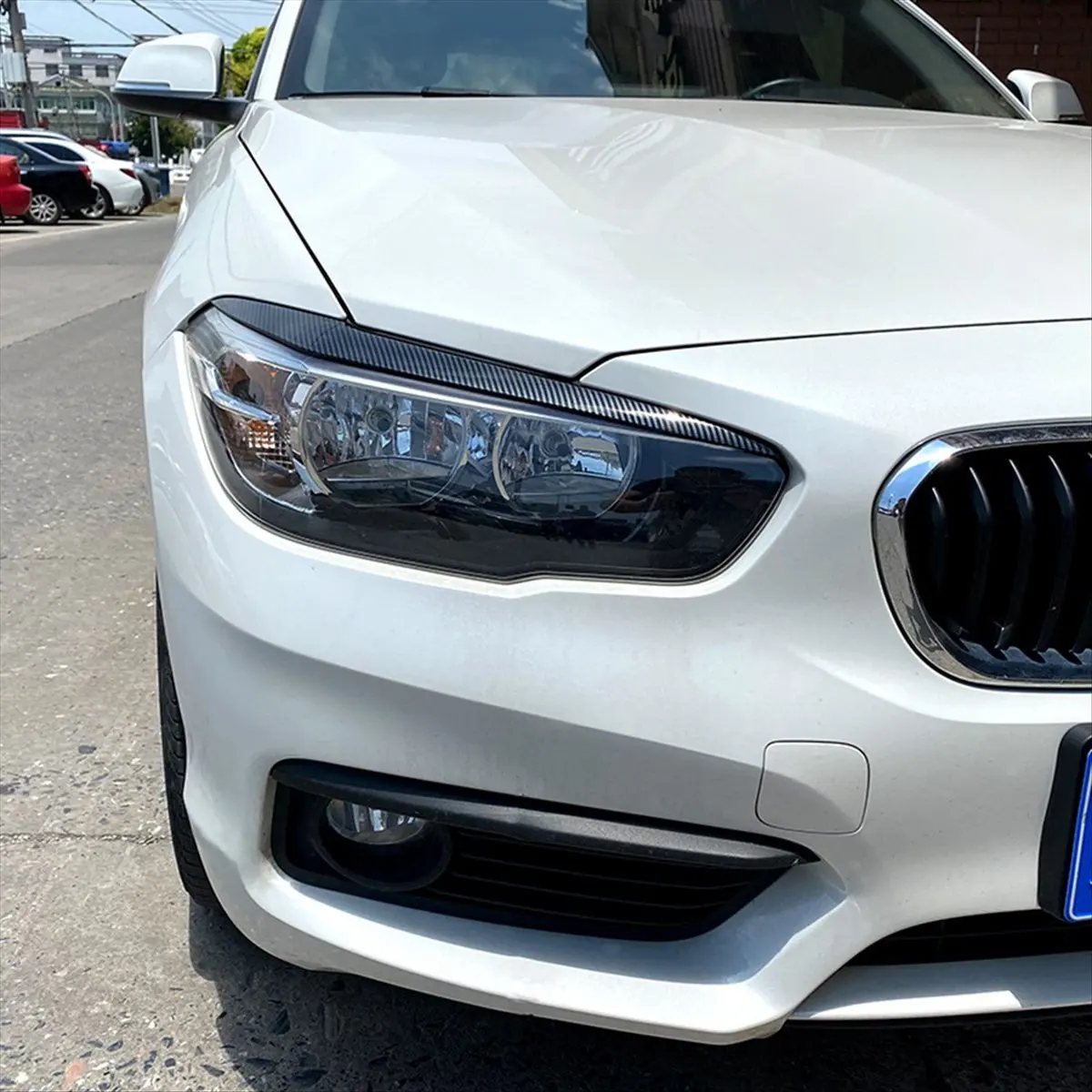 BMW F20 F21용 1쌍 자동차 헤드라이트 이블 아이브로우 눈꺼풀