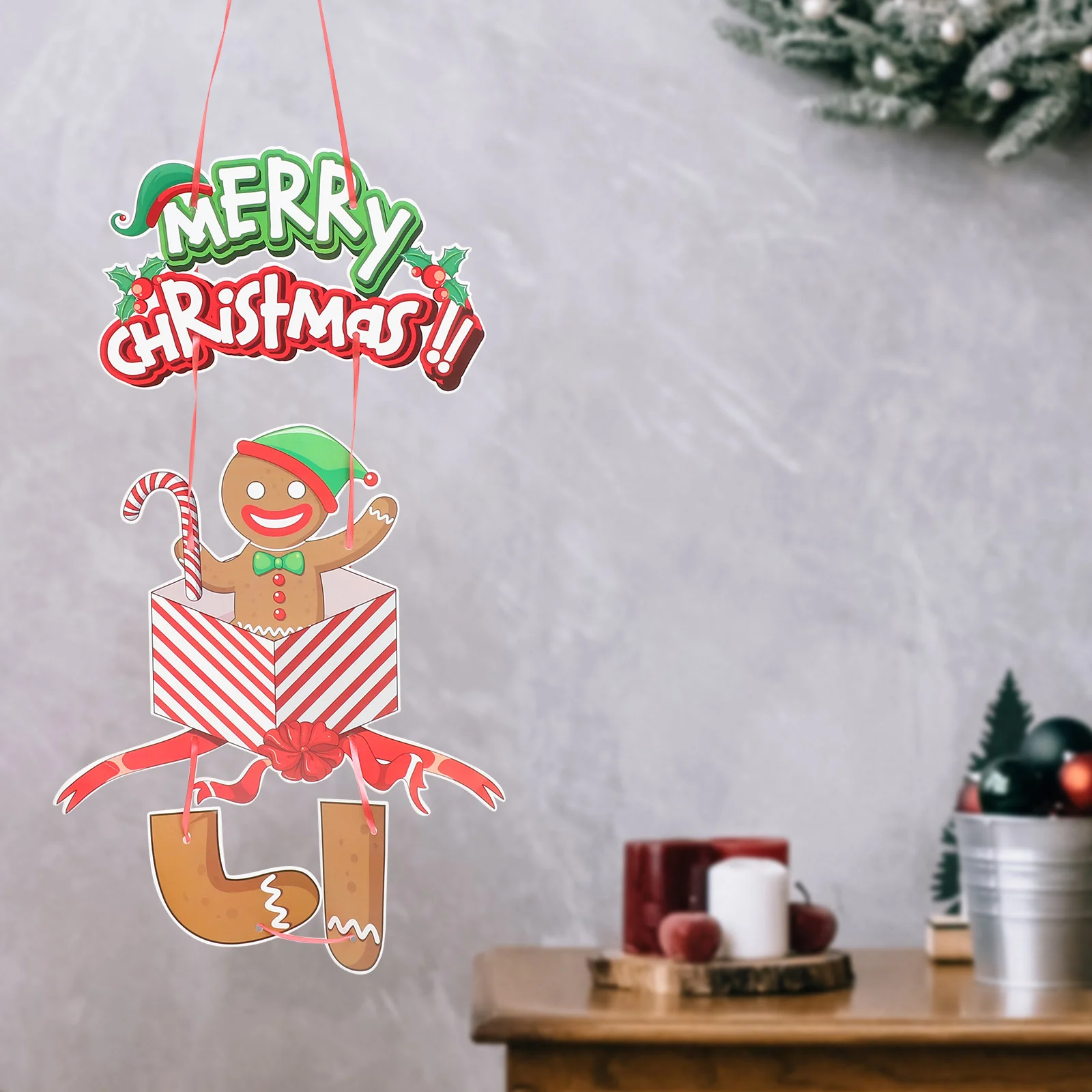 

Christmas Door Sign Merry Christmas Ornament Door Hanger Farmhouse Hanging Plaque