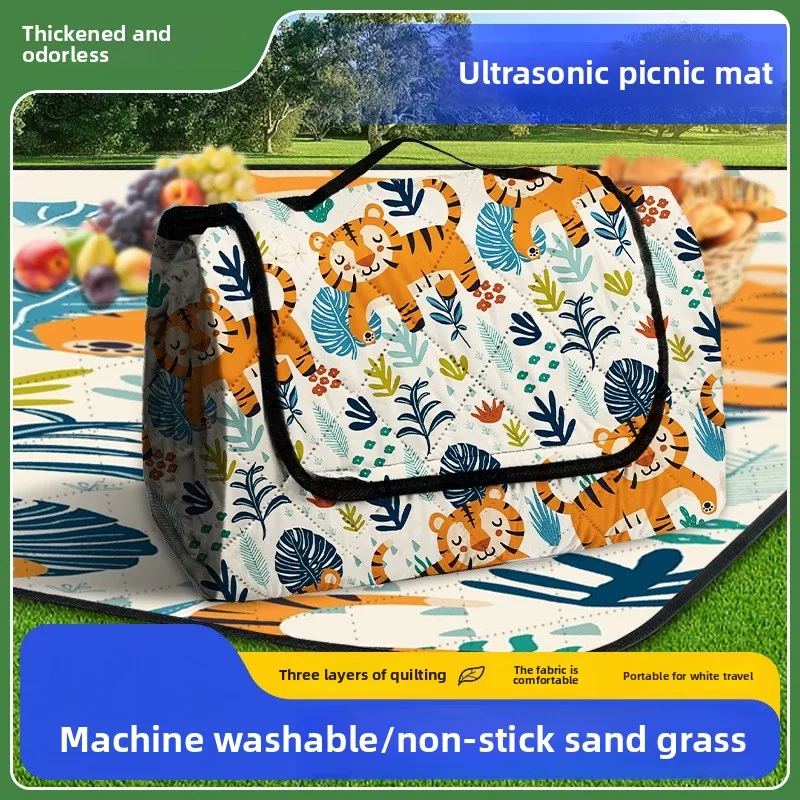 Picnic Mat Thickened Outdoor Sleeping Pad Beach Mat Tent Waterproof Lawn Mat Portable Outing Picnic Blanket Camping Equipment