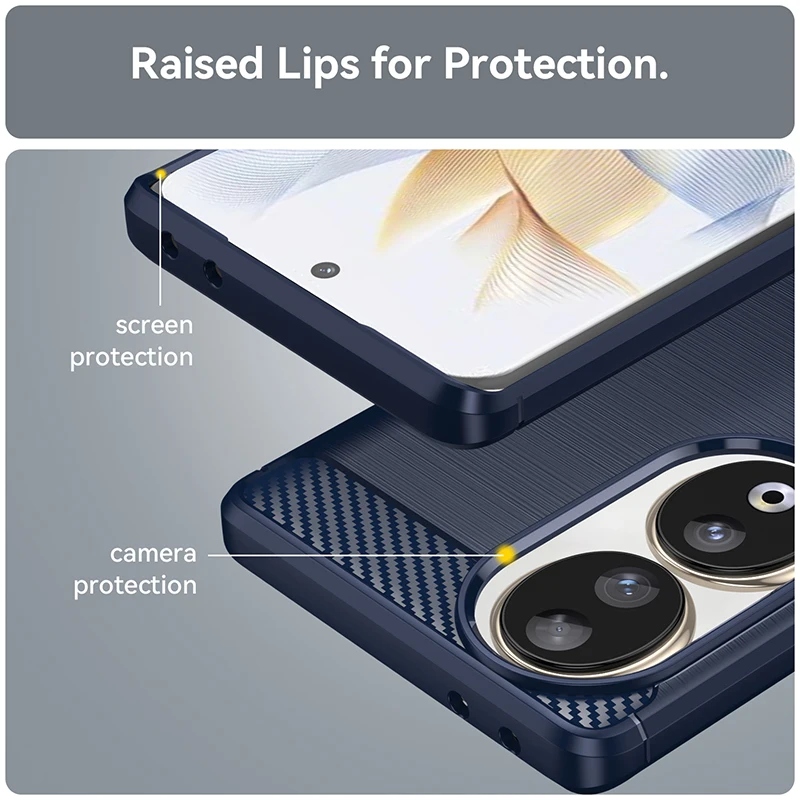 Carbon Fiber Silicone Shockproof Armor Phone Case